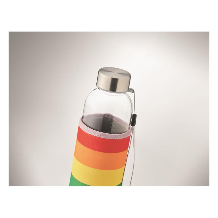Sticlă de sticlă în husă 500ml UTAH GLASS Multicolor