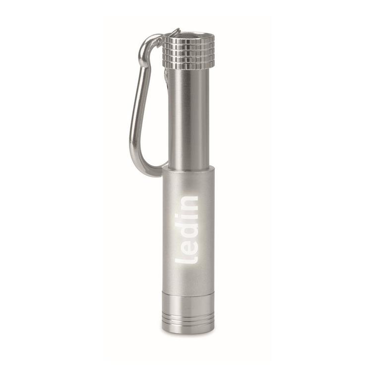 Breloc lanternă aluminiu POP LIGHT Argintiu