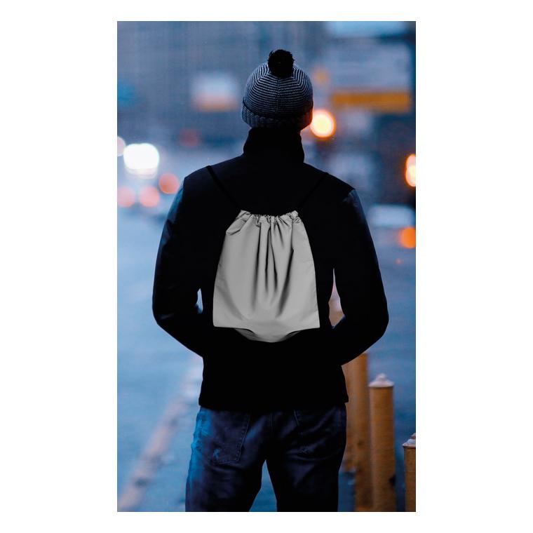 Sac cu cordon reflectorizant SHOOP REFLECTIVE Argintiu