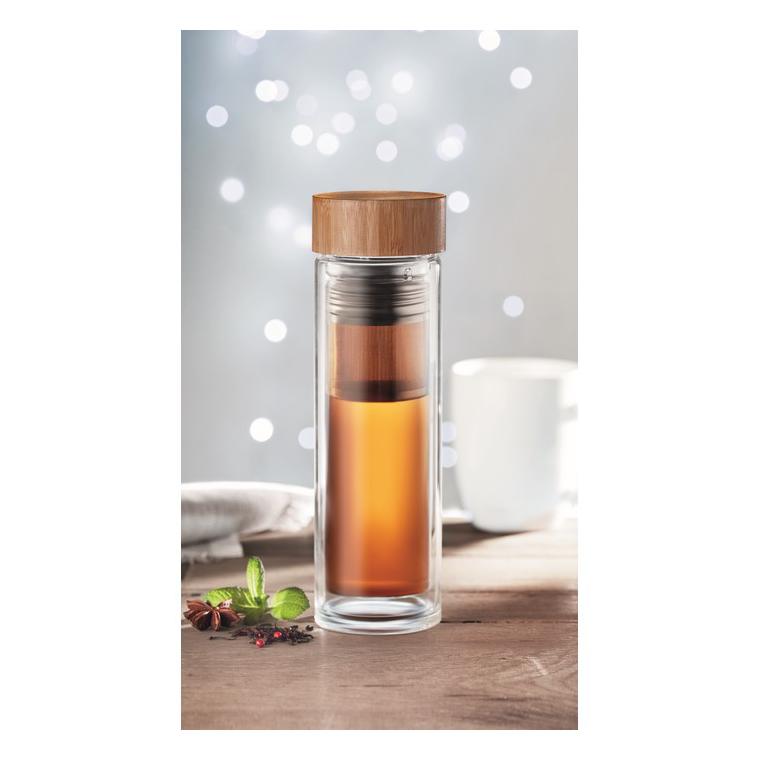 Sticlă perete dublu 400ml BATUMI GLASS Transparent