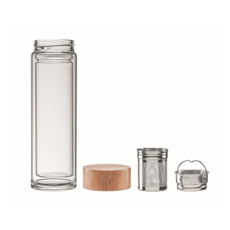 Sticlă perete dublu 400ml BATUMI GLASS Transparent