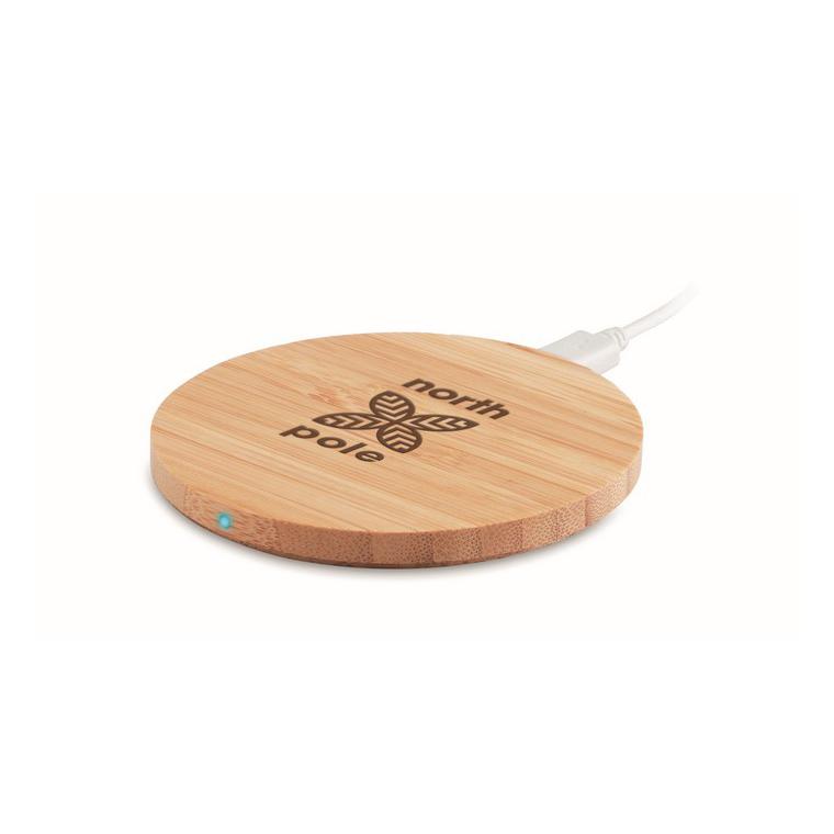 Încărcător din bambus fără fir RUNDO Natur