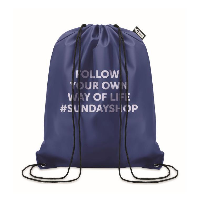 Sac cu cordon 190T RPET SHOOPPET Albastru