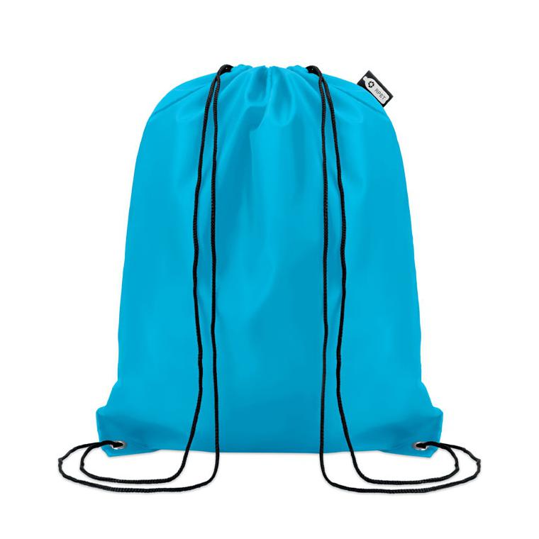 Sac cu cordon 190T RPET SHOOPPET Turquoise