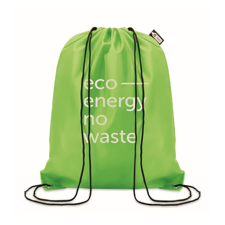 Sac cu cordon 190T RPET SHOOPPET Lime
