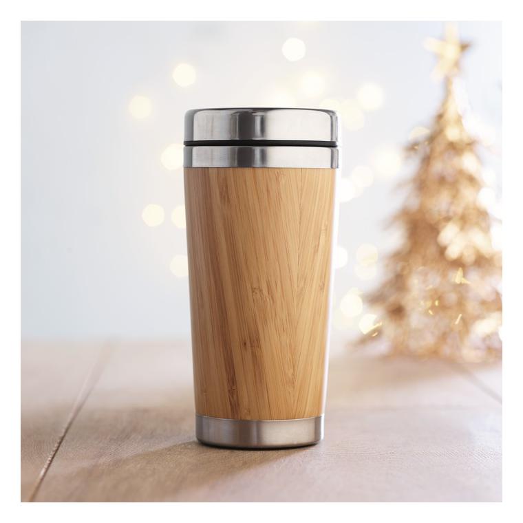 Cană dublă bambus 400ml RODEODRIVE+ Natur