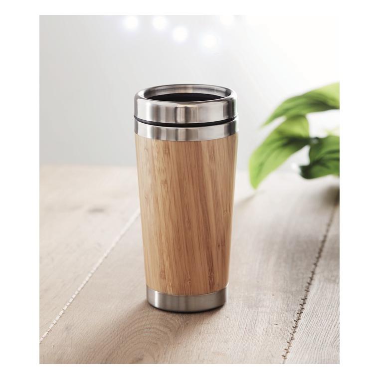 Cană dublă bambus 400ml RODEODRIVE+ Natur