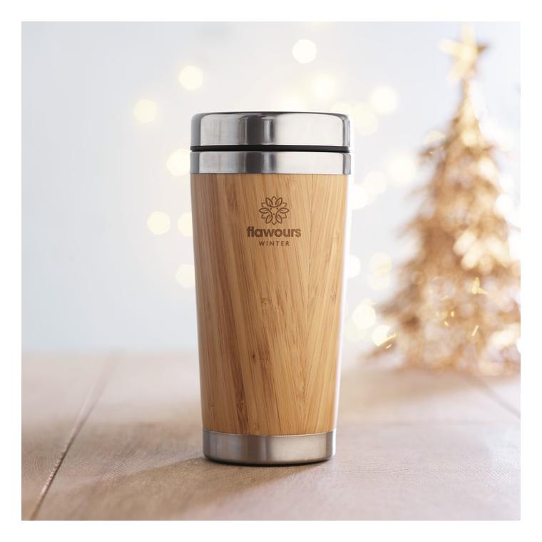 Cană dublă bambus 400ml RODEODRIVE+ Natur