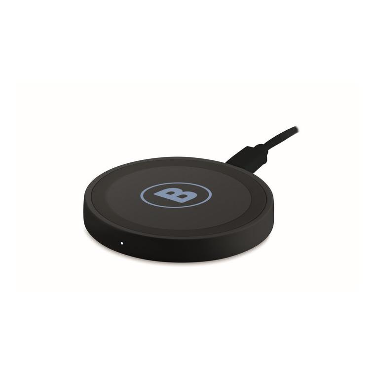 Încărcător rotund mic WIRELESS PLATO Negru