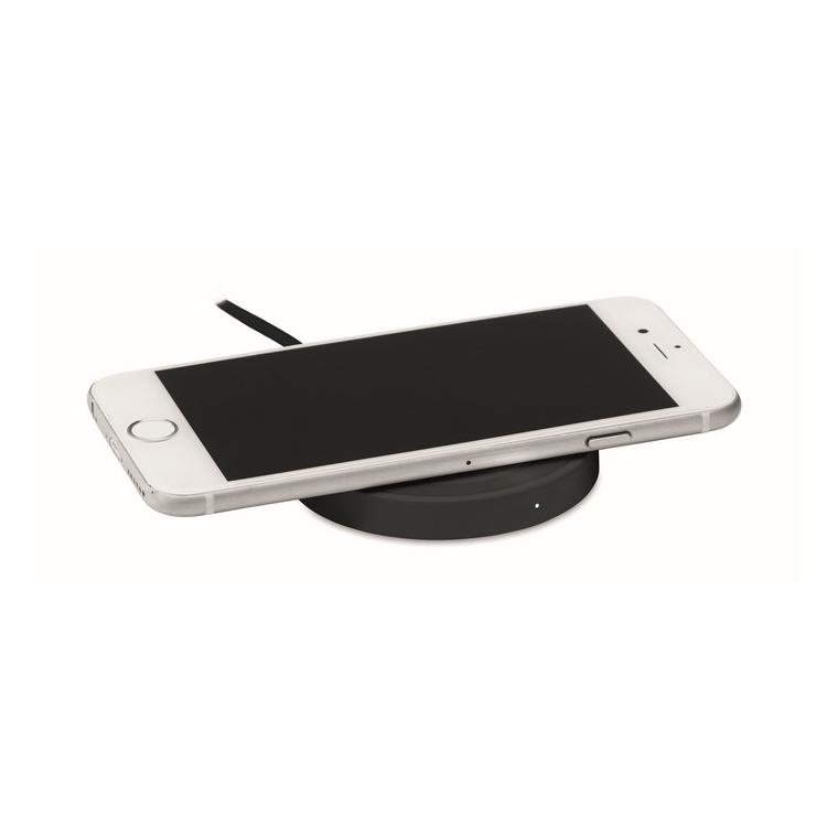 Încărcător rotund mic WIRELESS PLATO Negru