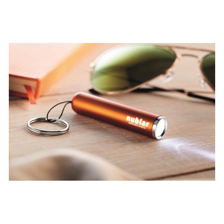 Lanternă plastic, logo luminos SANLIGHT Portocaliu