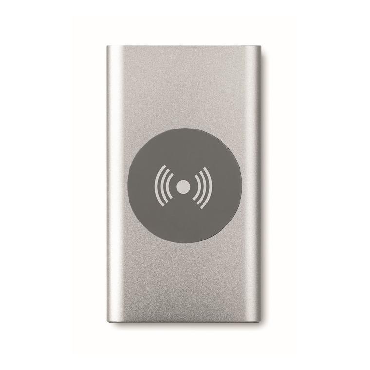 Powerbank Wireless de 4000mAh POWER&WIRELESS Argintiu mat