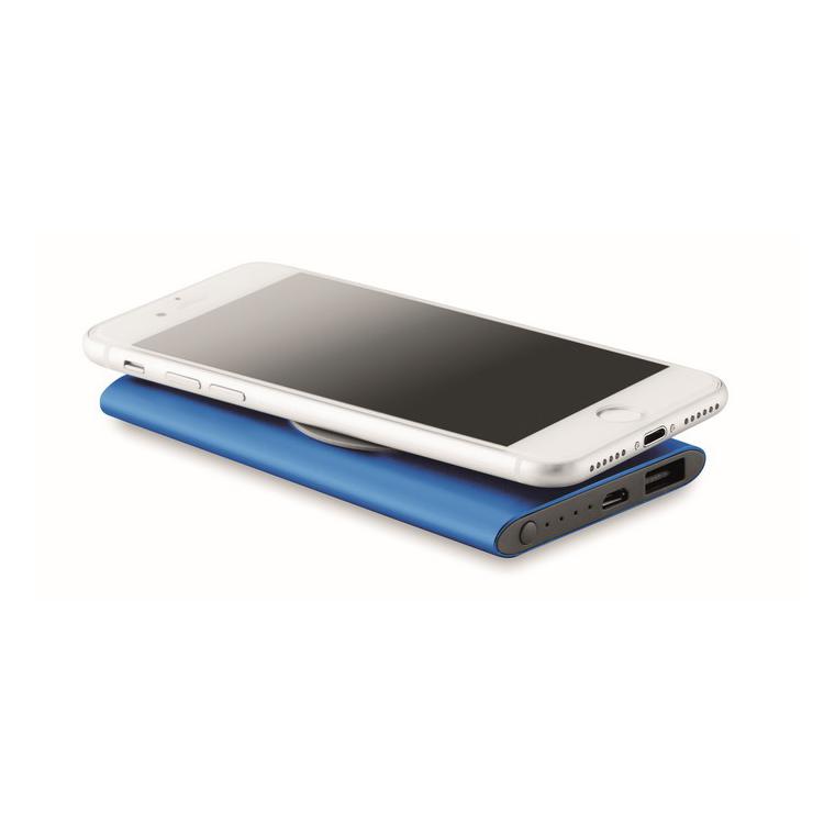 Powerbank Wireless de 4000mAh POWER&WIRELESS Albastru regal