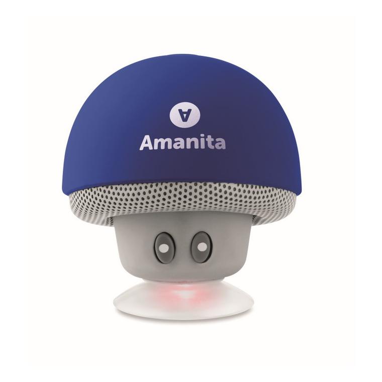 Boxă wireless cu ventuză. MUSHROOM Albastru regal