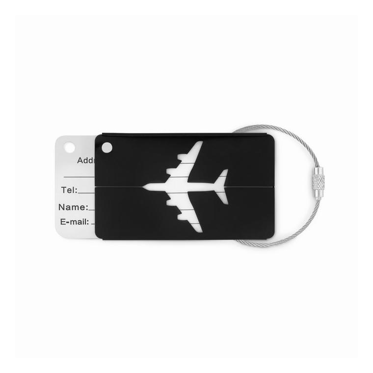 Etichetă  bagaje din aluminiu FLY TAG Negru
