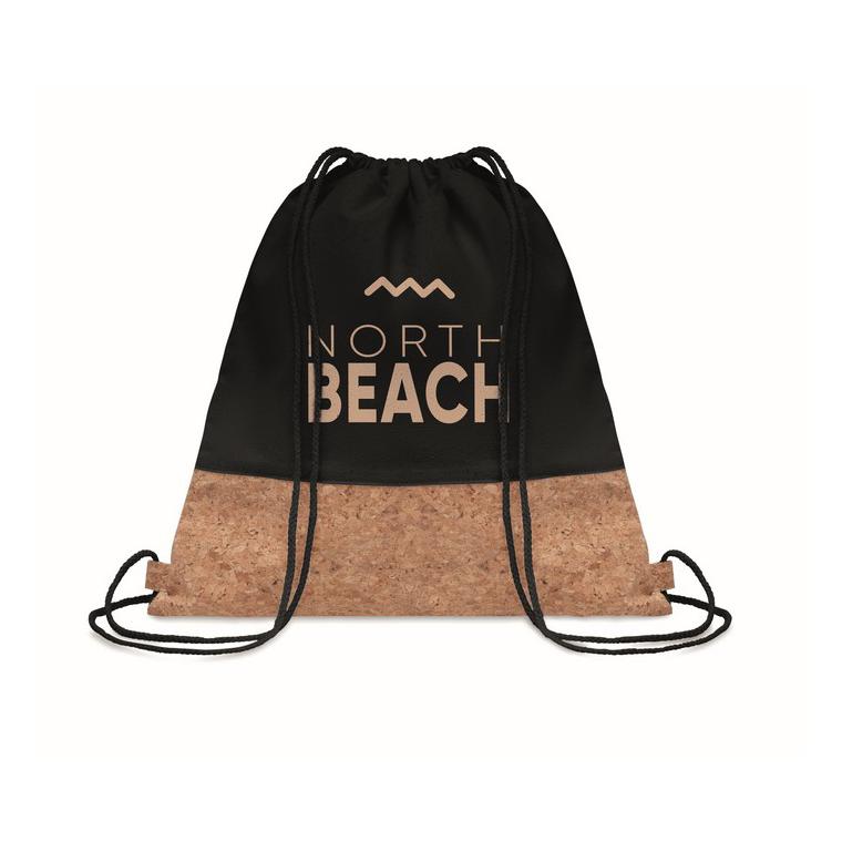 Sacoșă cu detalii de pluta ILLA Negru