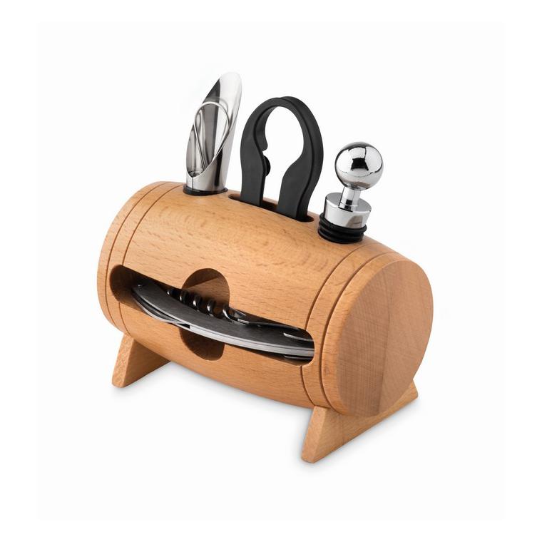 Set pentru vin în stativ lemn BOTA Natur