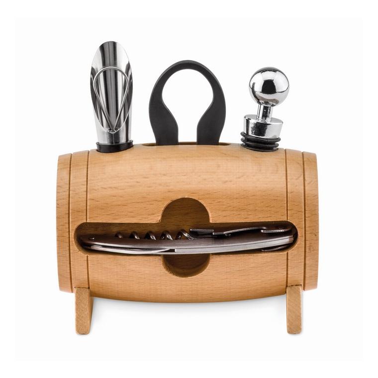 Set pentru vin în stativ lemn BOTA Natur