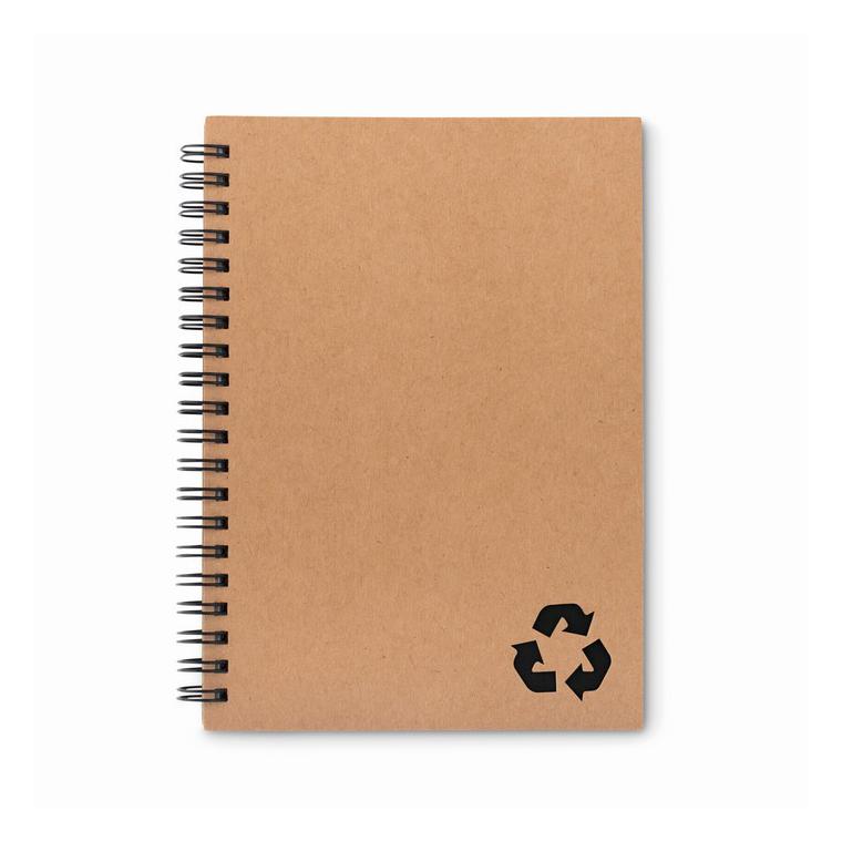 Bloc notes cu spirală 70 coli PIEDRA Negru