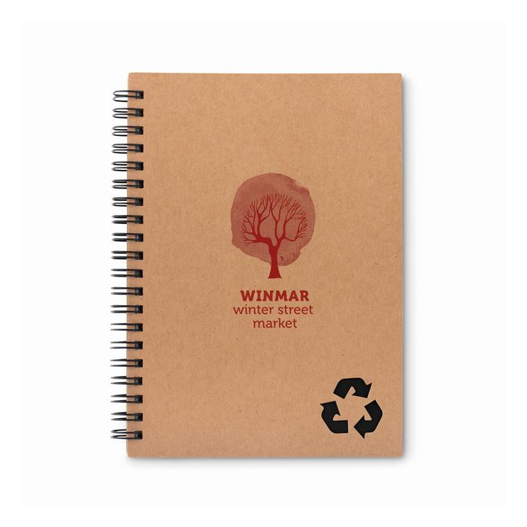 Bloc notes cu spirală 70 coli PIEDRA Negru