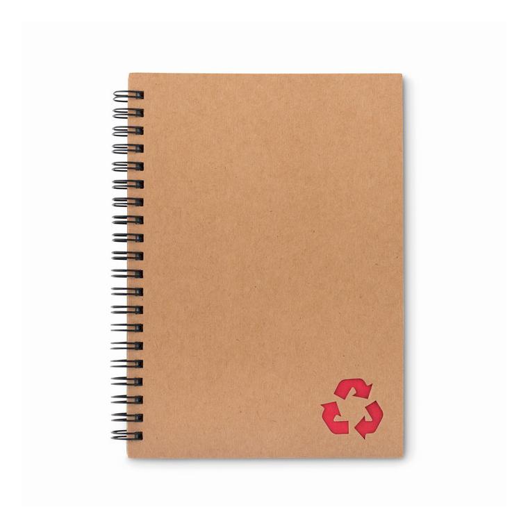Bloc notes cu spirală 70 coli PIEDRA Roșu