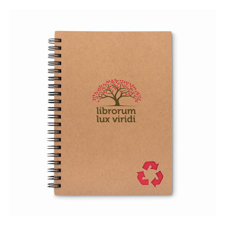 Bloc notes cu spirală 70 coli PIEDRA Roșu