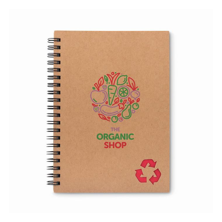 Bloc notes cu spirală 70 coli PIEDRA Roșu