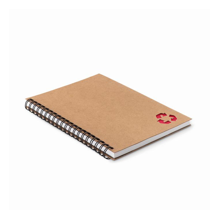 Bloc notes cu spirală 70 coli PIEDRA Roșu