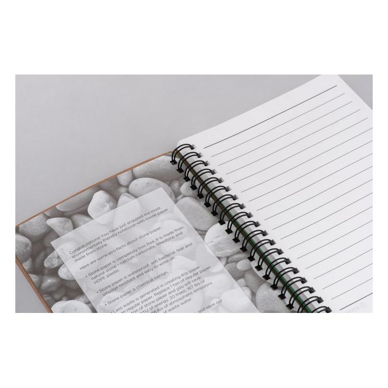 Bloc notes cu spirală 70 coli PIEDRA Verde