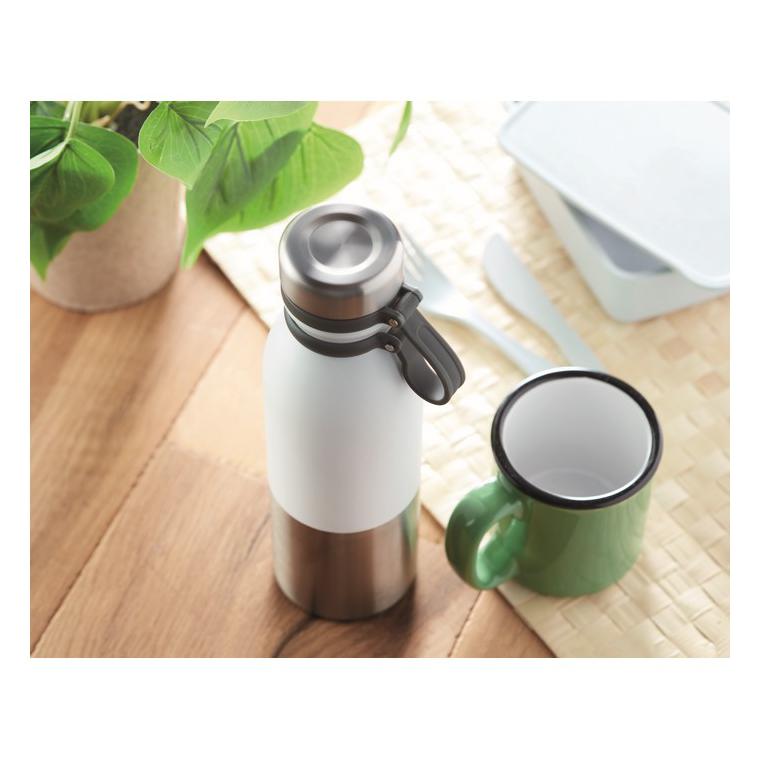 Sticlă perete dublu de 600 ml ICELAND Alb