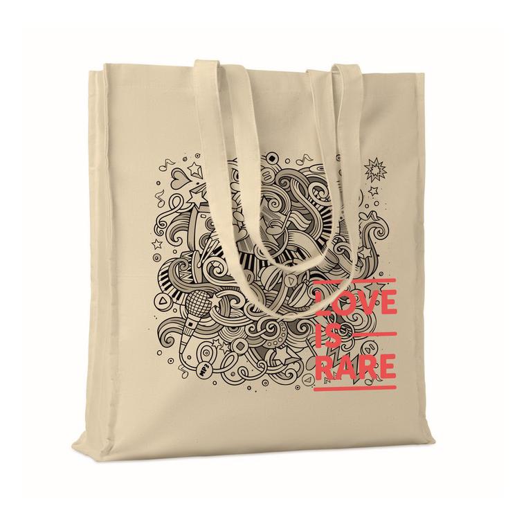 Sacoșă din bumbac cu clini PORTOBELLO Bej