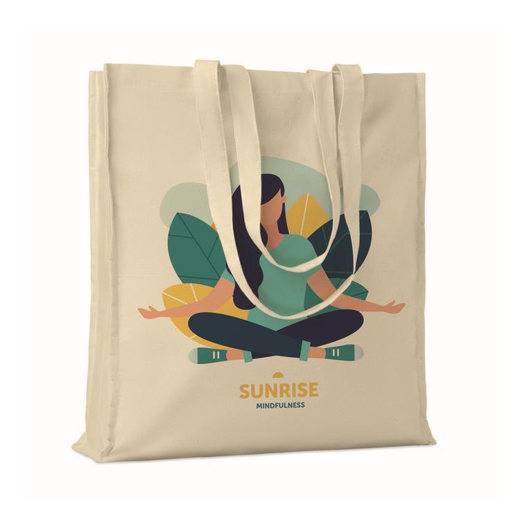 Sacoșă din bumbac cu clini PORTOBELLO Bej