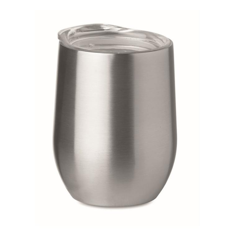 Cană de 300 ml cu perete dublu CHIN CHIN Argintiu mat