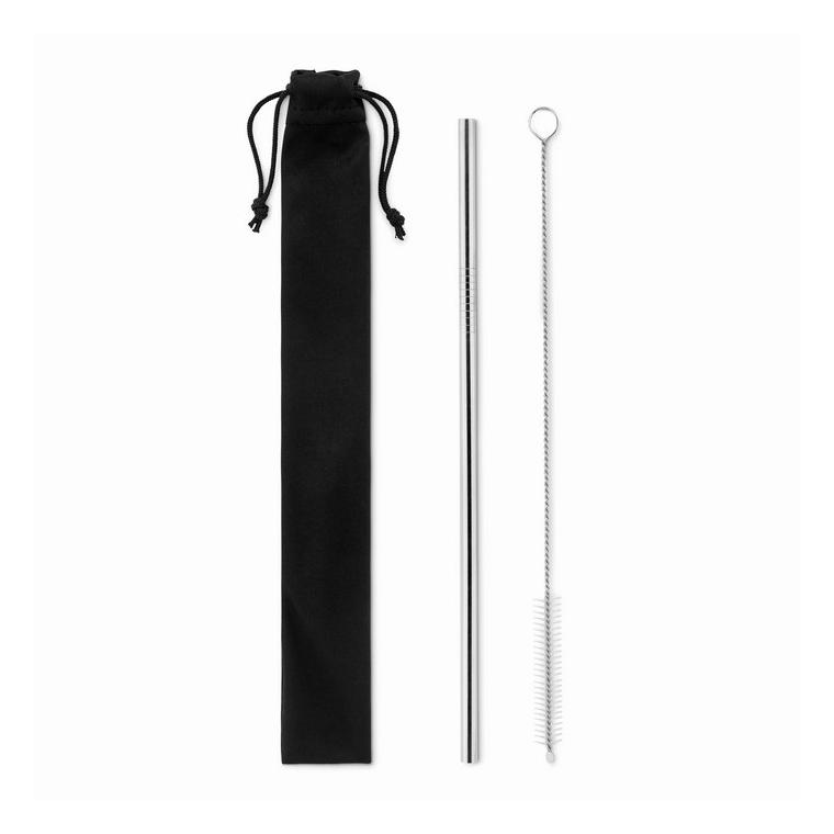 Pai și perie SS în husă. COLD STRAW Argintiu mat