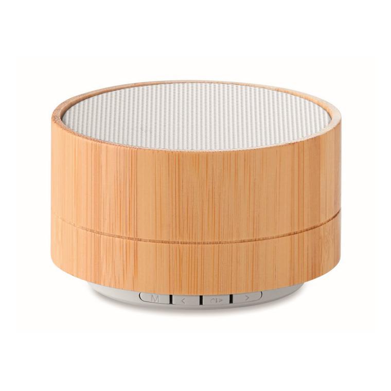 Boxă wireless din bambus 3W SOUND BAMBOO Alb