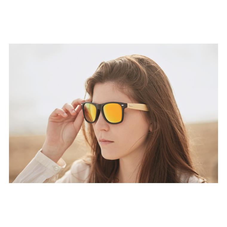 Ochelari soare, rame bambus CALIFORNIA TOUCH Galben
