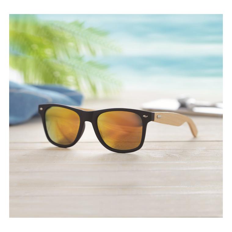 Ochelari soare, rame bambus CALIFORNIA TOUCH Galben