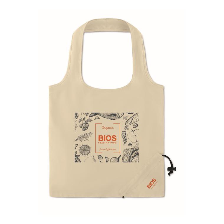 Sacoșă din bumbac pliabil FRESA SOFT Bej