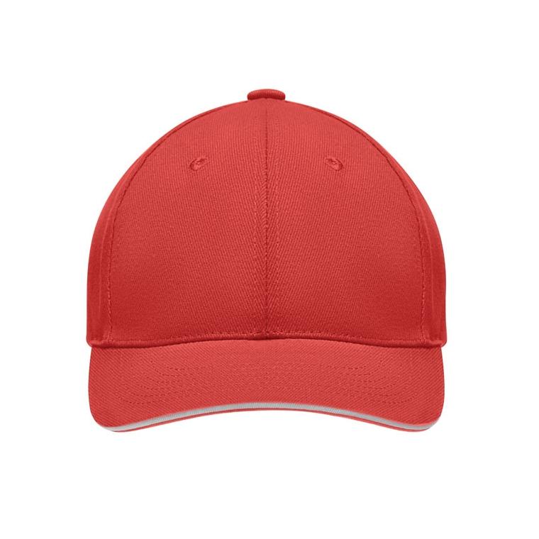 Șapcă baseball din bumbac TEKAPO Alb / Roșu