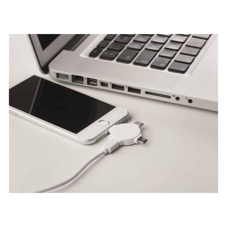 Adaptor cablu, 3 în 1 LIGO CABLE Alb