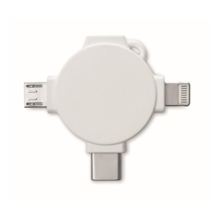 Adaptor cablu, 3 în 1 LIGO CABLE Alb