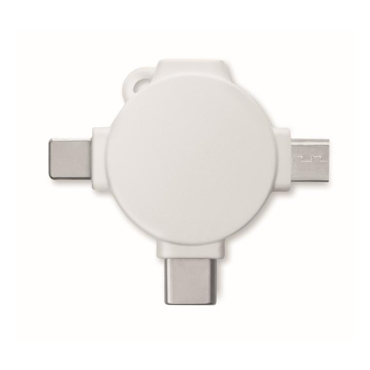 Adaptor cablu, 3 în 1 LIGO CABLE Alb