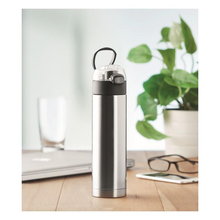 Sticlă cu gură de siguranță NUUK LUX Argintiu mat