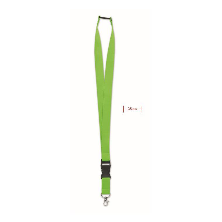 Lanyard, cârlig metalic 25 mm WIDE LANY Lime