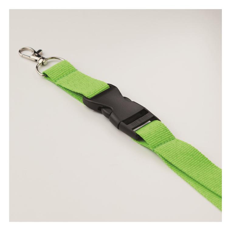 Lanyard, cârlig metalic 25 mm WIDE LANY Lime