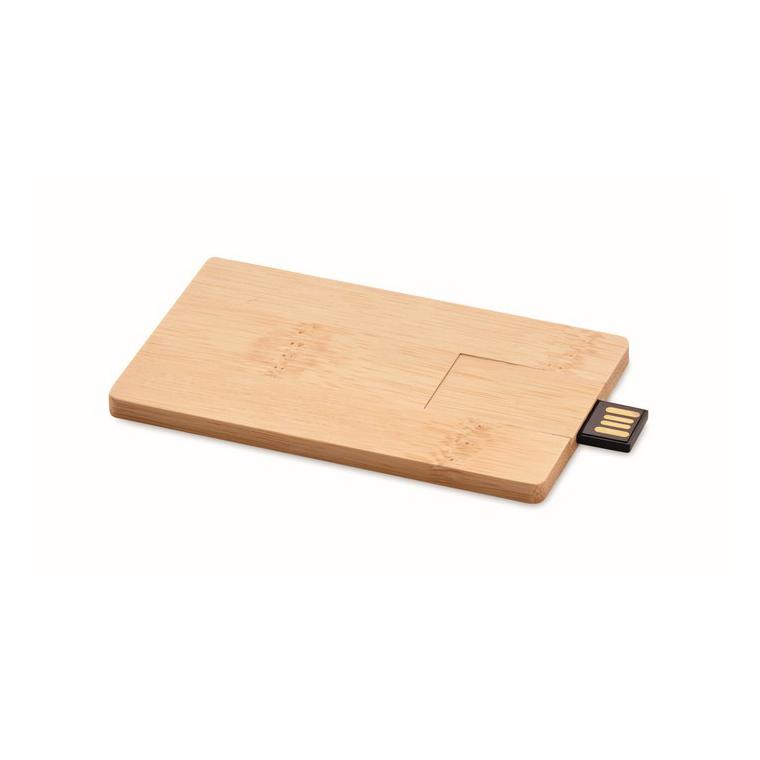USB 16GB în carcasă de bambus CREDITCARD PLUS Natur