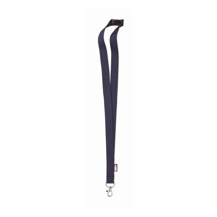 Lanyard din RPET cu carabină LANY RPET Albastru