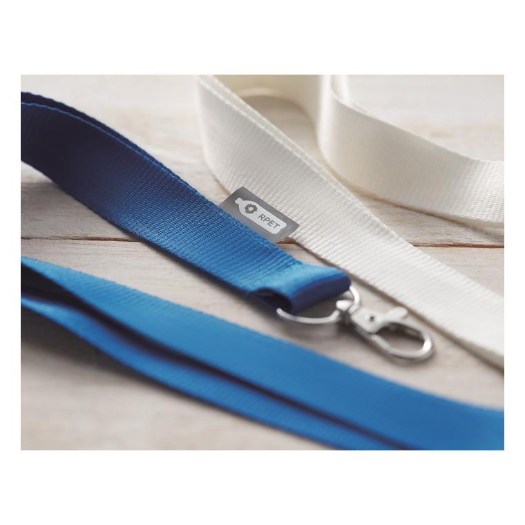 Lanyard din RPET cu carabină LANY RPET Albastru