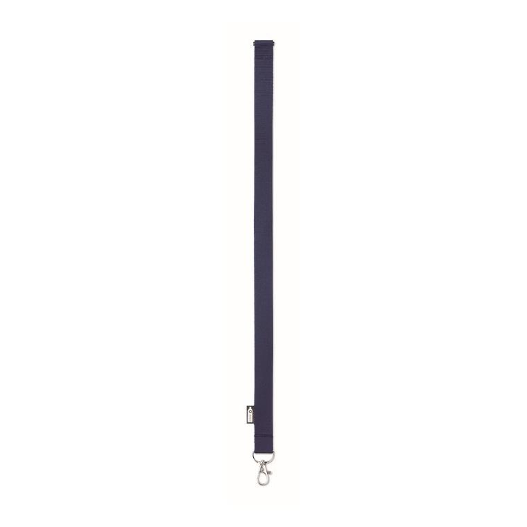Lanyard din RPET cu carabină LANY RPET Albastru