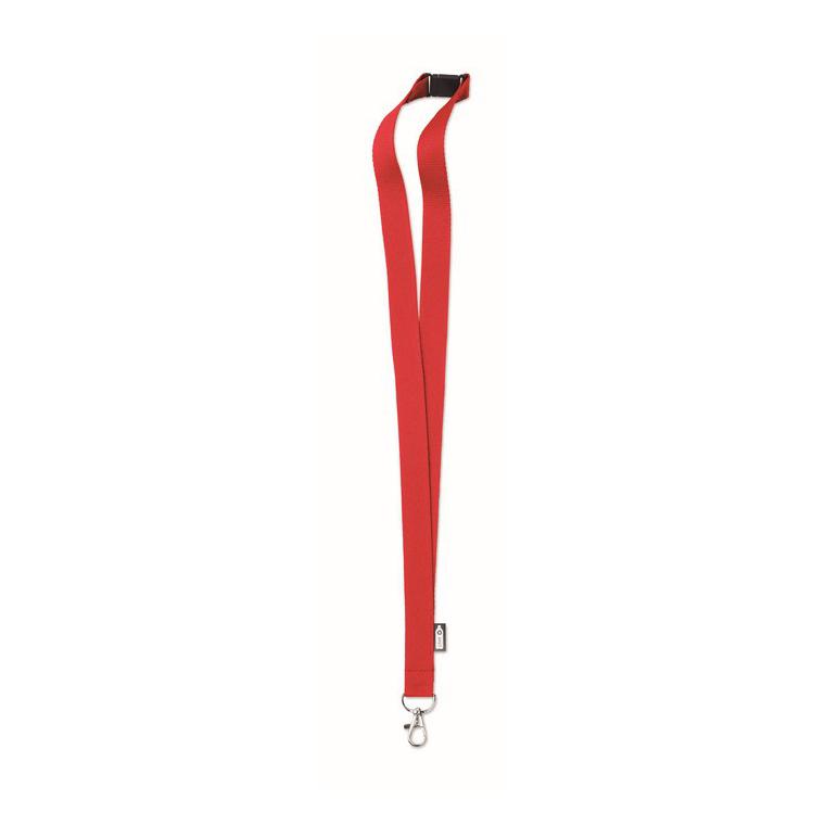 Lanyard din RPET cu carabină LANY RPET Roșu